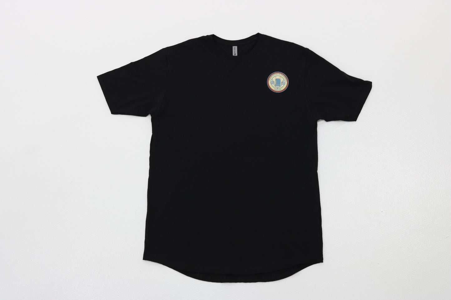 D2 Podcast Black Fitted T-Shirt (Classic Logo)