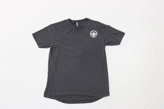 D2 Podcast Gray Fitted T-Shirt (White Logo)